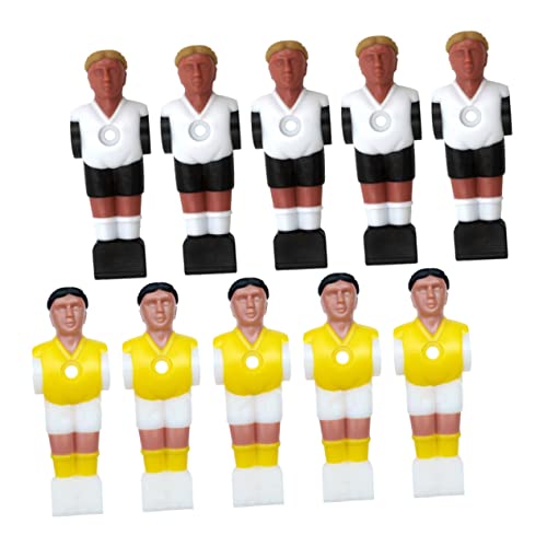 Mikinona 10 Stück Teiliges Tischfußball Figuren aus Hochwertigem Resin Widerstandsfähige Fußballspieler für Kickertisch Kompatibel mit Standard Spielstangen Langlebig und Spielerfreundlich von Mikinona