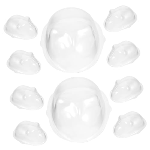 Mikinona 10 Stück Teiliges Transparente PVC Puppen Masken Dicke für DIY Puppenzubehör Klar Robust Geeignet für Puppenbasteln und Ausstellungszwecke von Mikinona