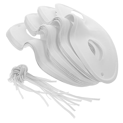 Mikinona 10 Stück Teiliges Umweltfreundliche DIY Papiermasken Unbemalte Weiße Masken zum Bemalen für Cosplay Kreative Partys Vielseitig Einsetzbar und Sicher von Mikinona