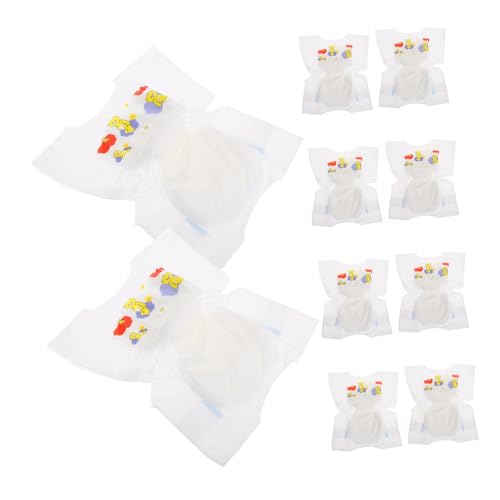 Mikinona 10 Stück Teiliges Wiederverwendbare Puppenwindeln Mini Puppenzubehör Realistische Kleine Windeln für Rollenspiele und Kindliches Lernen mit Tragbarem Design von Mikinona