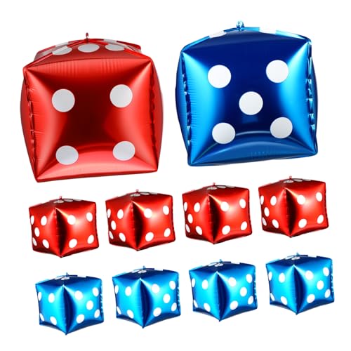 Mikinona 10 Stück Teiliges Würfel Folienballon Partydeko in Rot und Blau Langlebige Aluminiumfolie Vielseitig für Geburtstags und Hochzeitsfeiern Kreative Fotorequisiten und Thematische Mikinona 10 Stück Teiliges Würfel Folienballon Partydeko in Rot und Blau Langlebige Aluminiumfolie Vielseitig für Geburtstags und Hochzeitsfeiern Kreative Fotorequisiten und Thematische von Mikinona