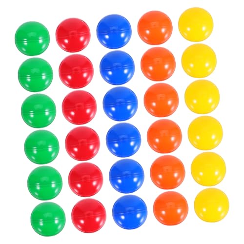 Mikinona 100 Stück Bunte Kunststoffkugeln Nahtlos Öffnende Glückslose für Partyaktivitäten Reißfeste Raffle Bälle zum Befüllen und Überraschungen Verstecken von Mikinona