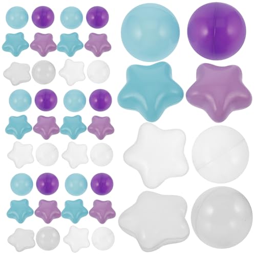 Mikinona 100 Stück Bunte Stern Bälle für Ballpools Sensorisches für Kleinkinder Fördert Soziale Interaktion und Motorische Entwicklung für Spielbereiche und Partys von Mikinona