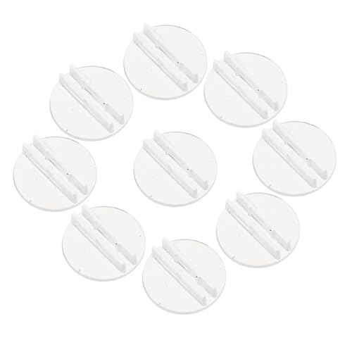 Mikinona 100 Stück Kartenhalter Transparent Kunststoff Stabiler Tischkartenständer für Spielkarten und Visitenkarten Platzsparend Platzfest Robustes Spielzubehör für Büro und Spieleabend von Mikinona