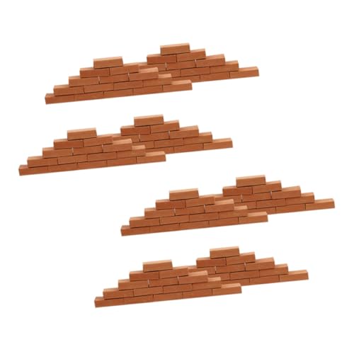 Mikinona 100 Stück Miniatur Ziegelsteine für Sandtisch Landschaft Wiederverwendbare Mini Bausteine für DIY Puppenhaus Mikro Handwerk Ornament für Architektur Modelle von Mikinona