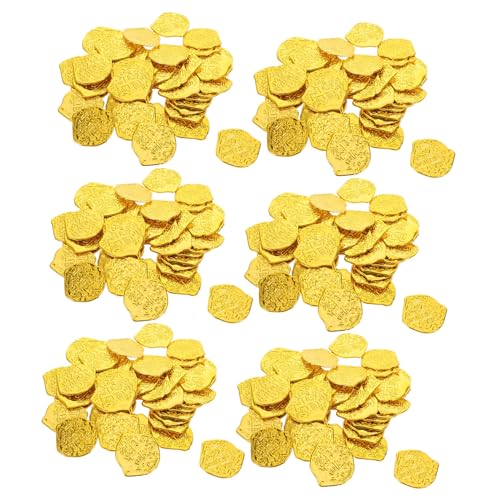 Mikinona 100 Stück Schatz Halloween Goldene Dekorationen Jagdzubehör Themenspiele Spielmarken Plastik Gastgeschenk Brettspiel Partymünze Für Münzen Gastgeschenke St von Mikinona
