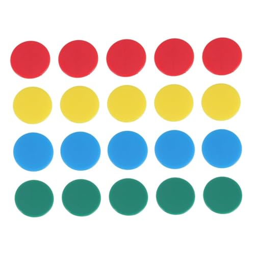 Mikinona 100 Stück Spielchips aus Acryl Zählchips für Bingo Mathe lernspiele Sortieren Addieren Kindergarten Grundschulspielzeug Vielseitiges Spielzubehör von Mikinona