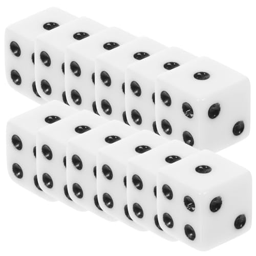 Mikinona 100 Stück Spielwürfel aus Acryl Sechseitige Weiße Würfel mit Schwarzen Punkten Robuste Spielzubehör für Brettspiele Party und Gesellige Spielrunden Mikinona 100 Stück Spielwürfel aus Acryl Sechseitige Weiße Würfel mit Schwarzen Punkten Robuste Spielzubehör für Brettspiele Party und Gesellige Spielrunden von Mikinona