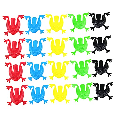 Mikinona 100 Stück Teiliges Bunter Kleiner Hüpf froschspielzeuge aus Kunststoff Praktische Fingerdruck spielzeuge für Kindergeburtstage Kindergarten Frühe Bildung und Partyzubehör von Mikinona