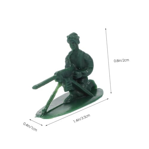Mikinona 100 Stück Teiliges Mini Soldaten aus Kunststoff Realistische Militärfiguren für Sandtisch Dekoration Vielseitige Mini Soldat Modelle für Sammler Grün von Mikinona