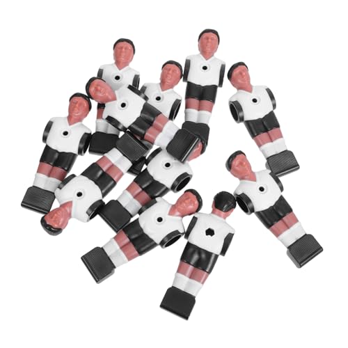 Mikinona 11 Stück Teiliges Tischfußball Ersatzfiguren aus Kunststoff Weiße Kleidung Schwarze Haare Glatte Oberfläche für Familien Freundestreffen Interaktion und Spielspaß Kompatibel mit von Mikinona