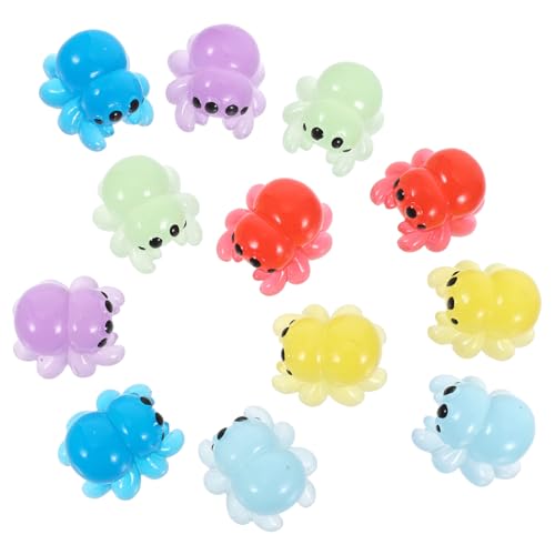 Mikinona 12 Stück Glow In The Dark Miniatur Spinnenfiguren DIY Mikro Landschaftszubehör für Halloween Deko Leicht Platzierbar und Langlebig für Garten Zuhause von Mikinona