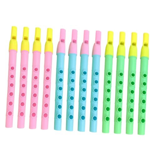 Mikinona 12 Stück Mini Blockflöte Musikinstrumente Blockflöte Kindermusik Flöte Musikblockflöte Kinderinstrument Musikblockflöten Für Musikinstrumente Für Blasinstrumente von Mikinona