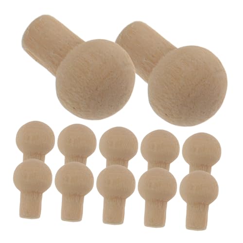 Mikinona 12 Stück Möbelgriffe Sichere Mini Türgriffe aus Hochwertigem Holz als Puppenhaus Zubehör und DIY Möbel Ersatzteile Mikinona 12 Stück Möbelgriffe Sichere Mini Türgriffe aus Hochwertigem Holz als Puppenhaus Zubehör und DIY Möbel Ersatzteile von Mikinona