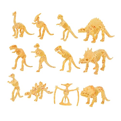 Mikinona 12 Stück Teiliges Dinosaurier Skelett Modellset aus Realistische Miniatur Figuren Pädagogisches für Fördert Fantasie und Wissenschaft als Dekoration und Mikinona 12 Stück Teiliges Dinosaurier Skelett Modellset aus Realistische Miniatur Figuren Pädagogisches für Fördert Fantasie und Wissenschaft als Dekoration und von Mikinona