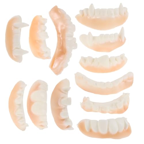 Mikinona 12 Stück Teiliges Halloween Vampirgebiss Künstliche Kostümzähne für Horror und Kostümparty Vielseitige Halloween Deko und Cosplay Accessoires für Erwachsene Mikinona 12 Stück Teiliges Halloween Vampirgebiss Künstliche Kostümzähne für Horror und Kostümparty Vielseitige Halloween Deko und Cosplay Accessoires für Erwachsene von Mikinona
