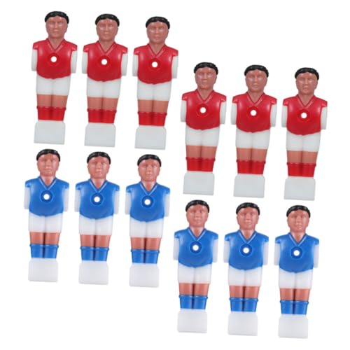 Mikinona 12 Stück Teiliges Kunststoff Foosball Spielfiguren Leichte Langlebige Ersatzteile für Tischkicker Fußballspiel Kompakt und Tragbar Geeignet für Familien Freundespiele von Mikinona