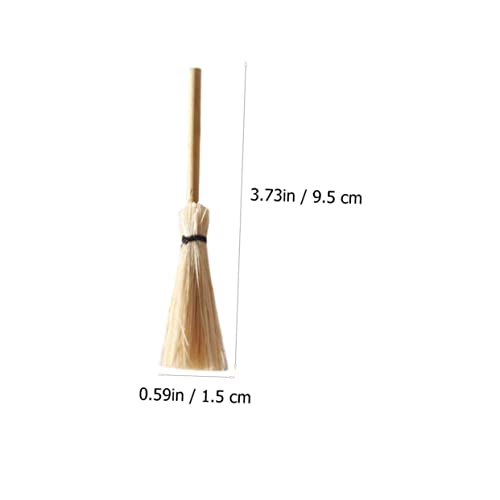 Mikinona 12 Stück Teiliges Mini Besen Modell aus Umweltfreundlichem Material Detailgetreu und Langlebig als Puppenhaus Dekoration für Kinderzimmer und Gartenspielzeug für Jungen und Mädchen von Mikinona