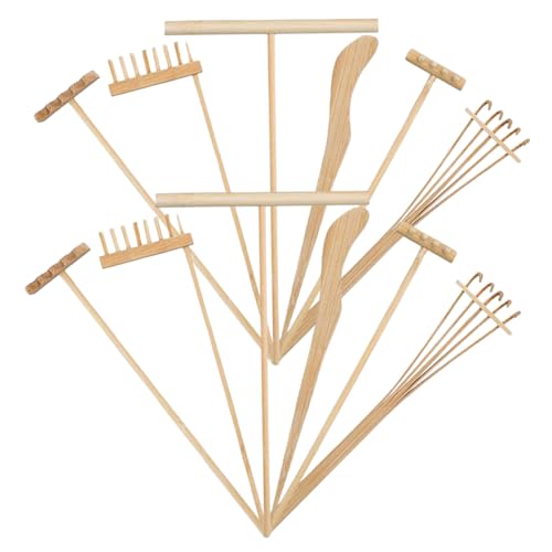Mikinona 12 Stück Teiliges Mini Garten Rechen aus Holz Miniatur Sandgarten Zubehör für Zen Sandkasten Büro und Schreibtisch Dekoration als Kreatives Geschenk und DIY Dekorationsobjekt Mikinona 12 Stück Teiliges Mini Garten Rechen aus Holz Miniatur Sandgarten Zubehör für Zen Sandkasten Büro und Schreibtisch Dekoration als Kreatives Geschenk und DIY Dekorationsobjekt von Mikinona