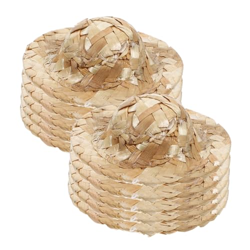 Mikinona 12 Stück Teiliges Mini Strohhüte Handgewebt Leichte DIY Puppenhüte für Bastelprojekte Dekorative Mini Hüte für Puppenhaus Partydeko und Kreative Modelle Mikinona 12 Stück Teiliges Mini Strohhüte Handgewebt Leichte DIY Puppenhüte für Bastelprojekte Dekorative Mini Hüte für Puppenhaus Partydeko und Kreative Modelle von Mikinona