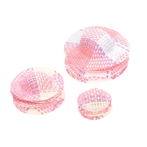 Mikinona 12 Stück Teiliges Miniatur Puppenhut Farbige Gestreifte Papierhüte in Leichte DIY Puppenaccessoires Langlebig und Geruchsfrei für Puppendeko Spielspaß von Mikinona