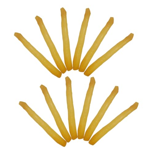 Mikinona 12 Stück Teiliges Realistische Simulierte Pommes Frites Modell aus Langlebig und Leicht zu Reinigen als Fotorequisite Küchendekoration und Spielküchenzubehör Mikinona 12 Stück Teiliges Realistische Simulierte Pommes Frites Modell aus Langlebig und Leicht zu Reinigen als Fotorequisite Küchendekoration und Spielküchenzubehör von Mikinona