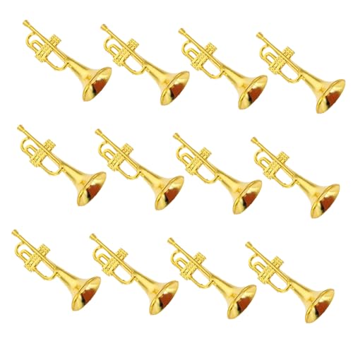 Mikinona 12 Stück Teiliges Weihnachtsbaum Deko mit Goldfarbenen Musikinstrument Modellen DIY Weihnachtskranz Zubehör für Heimdekoration Lernspielzeug und Festtags Ornamente Mikinona 12 Stück Teiliges Weihnachtsbaum Deko mit Goldfarbenen Musikinstrument Modellen DIY Weihnachtskranz Zubehör für Heimdekoration Lernspielzeug und Festtags Ornamente von Mikinona