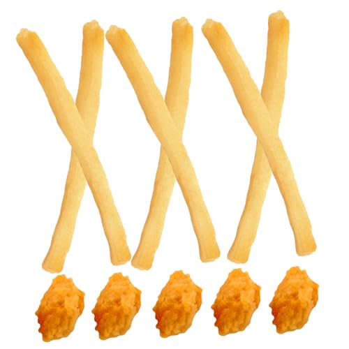 Mikinona 15 Stück Teiliges Künstliche Pommes Frites und Hähnchenstücke aus Geruchlosem PVC Realistische Fast Food Modelle für Kinderküche Partydeko und Restaurantrequisiten Mikinona 15 Stück Teiliges Künstliche Pommes Frites und Hähnchenstücke aus Geruchlosem PVC Realistische Fast Food Modelle für Kinderküche Partydeko und Restaurantrequisiten von Mikinona