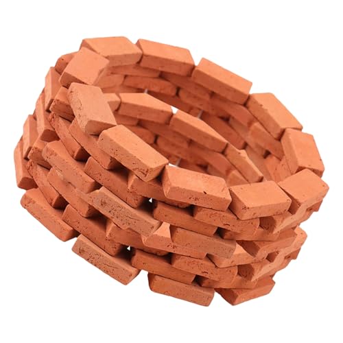 Mikinona 150 Stück Teiliges Miniatur Ziegelsteine aus Hochwertigem Rechteckige Form DIY Handwerksdekor für Sandtisch Architekturmodelle und Gartenlandschaft Leicht und Tragbar Realistische von Mikinona