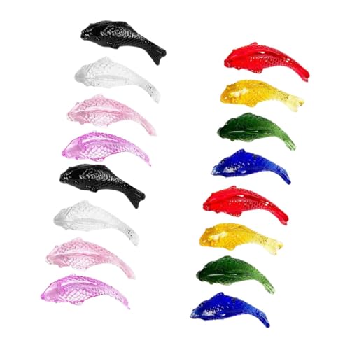 Mikinona 16 Stück Teiliges Bunte Miniatur Kristallfische aus Harz Kleine Dekorative Koi Fisch Figuren für Puppenhaus Mikro Landschaft Aquarium Glücksbringer und Wohnraumdekoration Mikinona 16 Stück Teiliges Bunte Miniatur Kristallfische aus Harz Kleine Dekorative Koi Fisch Figuren für Puppenhaus Mikro Landschaft Aquarium Glücksbringer und Wohnraumdekoration von Mikinona