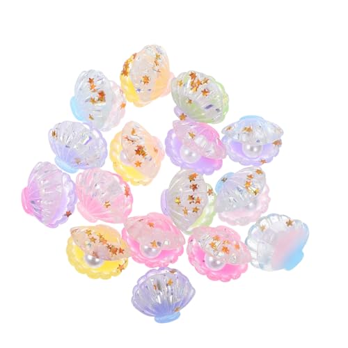 Mikinona 16 Stück Teiliges Leuchtende Mini perlen muschelornamente aus Widerstandsfähigem Harz Nachtleuchtend mit Farbverlauf zum Basteln Schmuckherstellung und DIY Dekoration Mikinona 16 Stück Teiliges Leuchtende Mini perlen muschelornamente aus Widerstandsfähigem Harz Nachtleuchtend mit Farbverlauf zum Basteln Schmuckherstellung und DIY Dekoration von Mikinona
