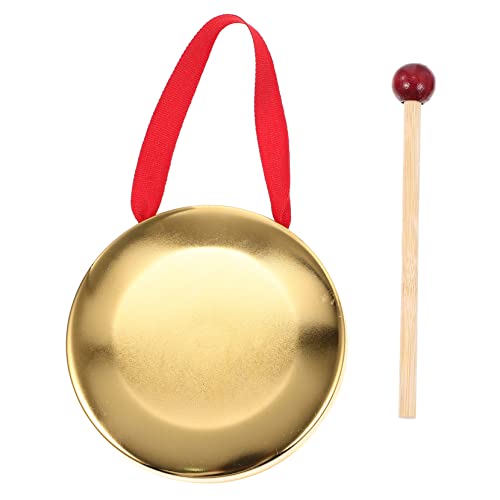 Mikinona 1Satz Handgong Lustiges Percussion Tragbares Gong Instrument Für Festivals Kindergarten Heimdekoration Und Lauter Einfach Zu Bedienen Metallgong von Mikinona