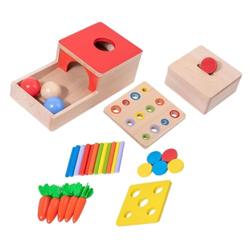 Mikinona 1Satz Kompaktes Montessori für Sensorisches Holzspielzeug Hand Auge Koordination Buntes Lernspielzeug für Jahre Sicheres und Langlebiges von Mikinona