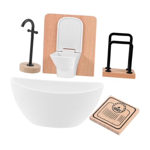 Mikinona 1Satz Maßstab mit Badewanne Wc Waschbecken und Zubehör Flexibles Design für Kreatives Rollenspiel und Fantasievolles Gestalten Mikinona 1Satz Maßstab mit Badewanne Wc Waschbecken und Zubehör Flexibles Design für Kreatives Rollenspiel und Fantasievolles Gestalten von Mikinona