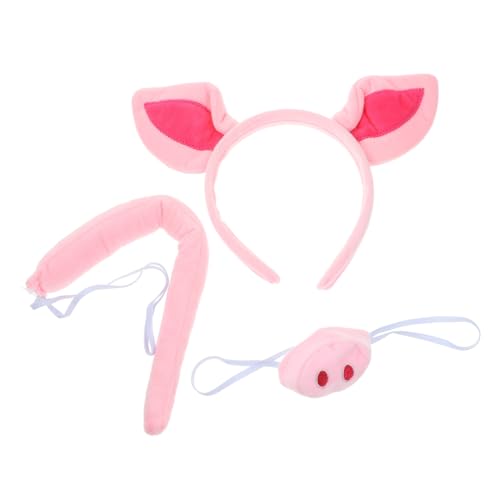 Mikinona 1Satz Teiliges Schwein Kostüm für Rosa Stirnband mit Schweinohren und Zubehör für Kostümpartys Halloween und Karneval Kleine Mikinona 1Satz Teiliges Schwein Kostüm für Rosa Stirnband mit Schweinohren und Zubehör für Kostümpartys Halloween und Karneval Kleine von Mikinona