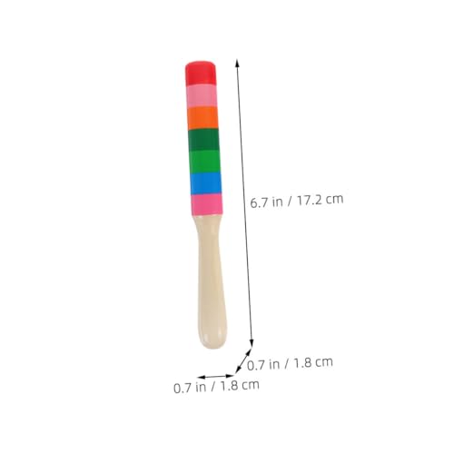 Mikinona 2 Paare Bunte Holz Rhythmusstäbe Percussion Instrumente Musik Lernspielzeug Pädagogisch Robust Langlebig Klare Klänge Hand Auge koordination Fördern von Mikinona