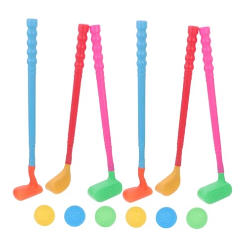 Mikinona 2 Sätze Golfspielzeug aus Robustem Kunststoff Teiliges Golfset mit Schlägern und Bällen Fördert Motorik und Geduld Bunte Farben für Freizeit und Sportliche Zufällige Farbe Mikinona 2 Sätze Golfspielzeug aus Robustem Kunststoff Teiliges Golfset mit Schlägern und Bällen Fördert Motorik und Geduld Bunte Farben für Freizeit und Sportliche Zufällige Farbe von Mikinona