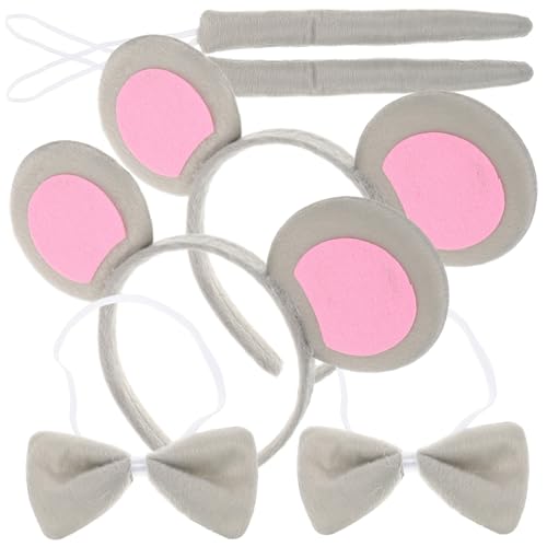 Mikinona 2 Sätze Halloween Rattenkostüm Zubehör mit Kopfband Ohren und Leichtes Tierkostüm für Erwachsene für Fasching Karneval und Kostümparty Mikinona 2 Sätze Halloween Rattenkostüm Zubehör mit Kopfband Ohren und Leichtes Tierkostüm für Erwachsene für Fasching Karneval und Kostümparty von Mikinona