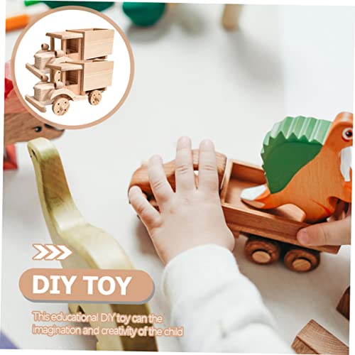 Mikinona 2 Sätze Holzpuzzle Modellspielzeug DIY Lernspielzeug aus Holz Sicher Kreativ Fördernd für Jungen Mädchen von Mikinona