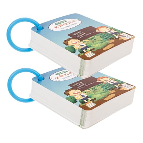 Mikinona 2 Sätze Lernkarten Mathematikformeln für Grundschule Interaktive Flashcards mit Lochung und Ringen Fördert Spielerisches Lernen und Gedächtnistraining Geeignet für Vorschule und von Mikinona