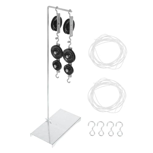 Mikinona 2 Sätze Metall Pulley System mit Stabilem Halter für Physik Experimente Einzel und Doppelrollenblock für Schulunterricht für Kooperative Lernprojekte Mittelstufe von Mikinona