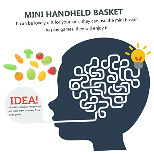 Mikinona 2 Sätze Mini Einkaufskorb Teilig mit Künstlichem Gemüse und Obst Handliche Körbe Grün und Orange Spielerisches Puppenhaus Zubehör für Rollenspiele Mikinona 2 Sätze Mini Einkaufskorb Teilig mit Künstlichem Gemüse und Obst Handliche Körbe Grün und Orange Spielerisches Puppenhaus Zubehör für Rollenspiele von Mikinona