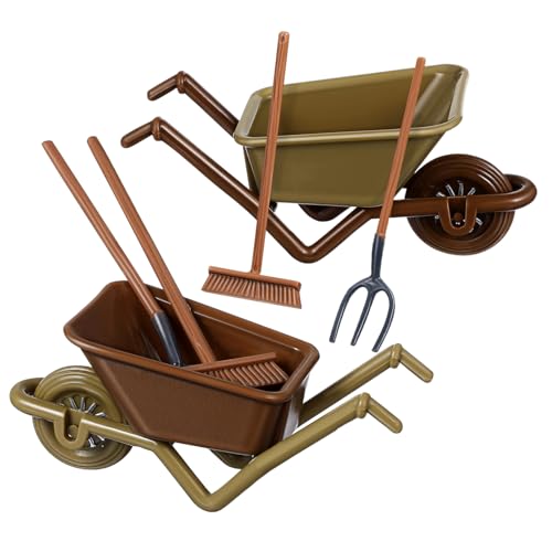 Mikinona 2 Sätze Miniatur Schubkarre Teilig Realistische Miniatur Farmwerkzeuge aus Dekoratives Puppenhaus Zubehör Wetterfest für Garten Zimmer Detailreiche Mini Spielzeuge Mikinona 2 Sätze Miniatur Schubkarre Teilig Realistische Miniatur Farmwerkzeuge aus Dekoratives Puppenhaus Zubehör Wetterfest für Garten Zimmer Detailreiche Mini Spielzeuge von Mikinona