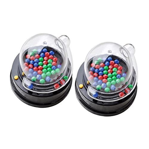 Mikinona 2 Satz Teiliges Mini Lotto Spiel Party Glückszahlen Ziehmaschine mit Farbigen Zahlenkugeln Transparentes Design Tragbar für Restaurant Karaoke und Freizeitspaß von Mikinona