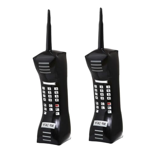 Mikinona 2 Stück Aufblasbares Retro Handy Schwarze Party Requisiten Telefon Vintage Dekoration für Jahre Motto Mikinona 2 Stück Aufblasbares Retro Handy Schwarze Party Requisiten Telefon Vintage Dekoration für Jahre Motto von Mikinona