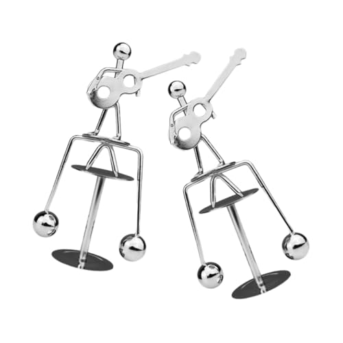 Mikinona 2 Stück Gitarre und Mann Statue Desktop Deko Physik Balancierkunst mit Stabilem Sockel für Home Office und Wohnzimmer Mikinona 2 Stück Gitarre und Mann Statue Desktop Deko Physik Balancierkunst mit Stabilem Sockel für Home Office und Wohnzimmer von Mikinona