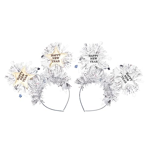 Mikinona 2 Stück Glitzernde Haarreifen mit Neujahrs und Weihnachts Haaraccessoires für Partys Silber Dekoration für Feiern und Familienzusammenkünfte Mikinona 2 Stück Glitzernde Haarreifen mit Neujahrs und Weihnachts Haaraccessoires für Partys Silber Dekoration für Feiern und Familienzusammenkünfte von Mikinona