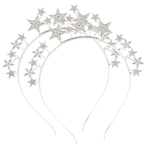Mikinona 2 Stück Glitzernde Stern Haarreifen aus Metall für Funkelnde Fünfzackige Haarschmuck für Partys und Feste Bequem und Leicht für Foto Requisiten Mikinona 2 Stück Glitzernde Stern Haarreifen aus Metall für Funkelnde Fünfzackige Haarschmuck für Partys und Feste Bequem und Leicht für Foto Requisiten von Mikinona