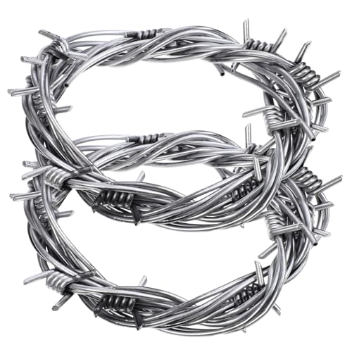 Mikinona 2 Stück Halloween Fake Stacheldraht Deko Gruselige Barbed Wires für Haunted House Lange Party Props für Schaurige Mikinona 2 Stück Halloween Fake Stacheldraht Deko Gruselige Barbed Wires für Haunted House Lange Party Props für Schaurige von Mikinona