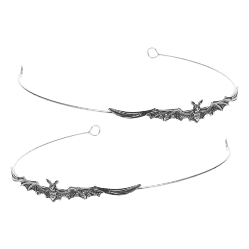 Mikinona 2 Stück Halloween Krone Haarschmuck mit Strass für Damen Eleganter Kopfputz für Kostümpartys Karneval und Cosplay Dekorativer Haarreif für Besondere Anlässe von Mikinona